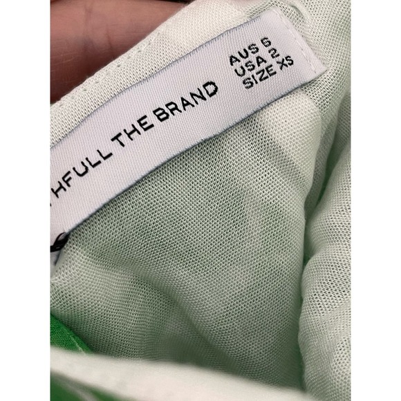 Faithfull The Brand Women's Green Taormina Floral Crepe Halter Neck Midi Dress - Picture 4 of 12